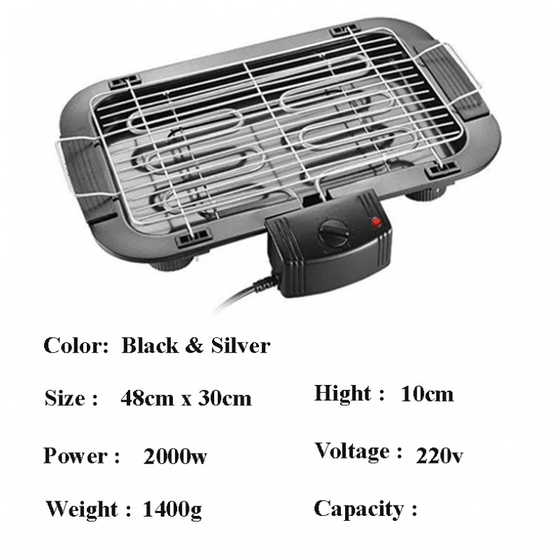 smoke aluminum barbecue temperature controlled electric grill